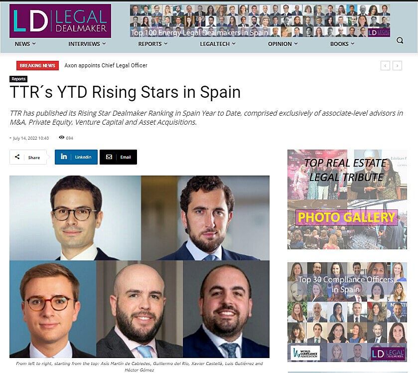 TTR's YTD Rising Stars in Spain